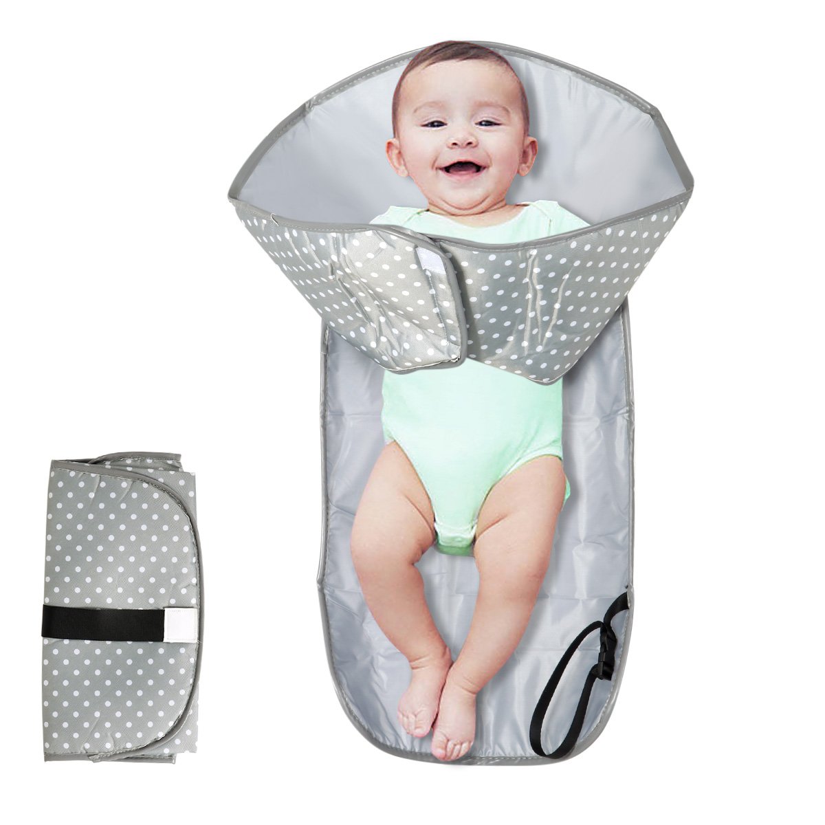 diaper changing pad with barrier