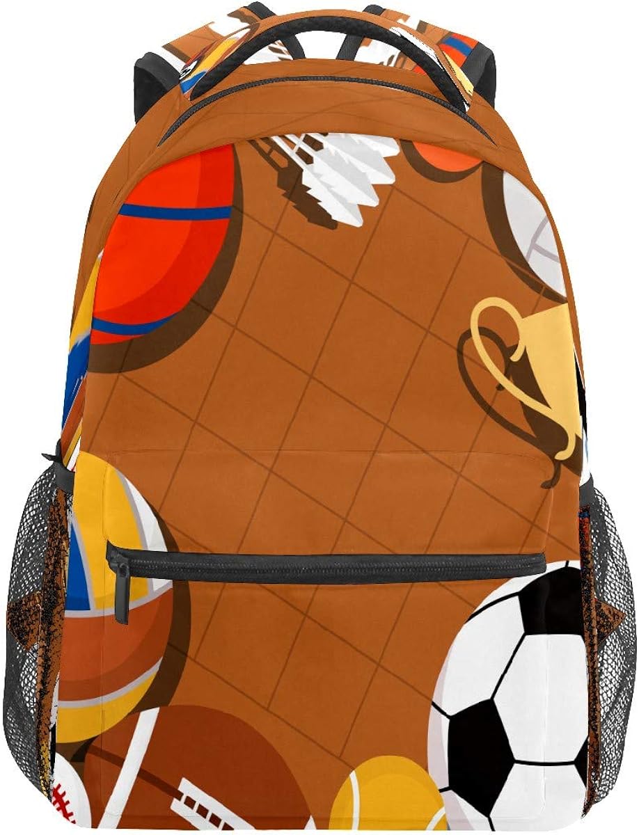 Printed Backpack Girls School Bags Basketball Football Volleyball