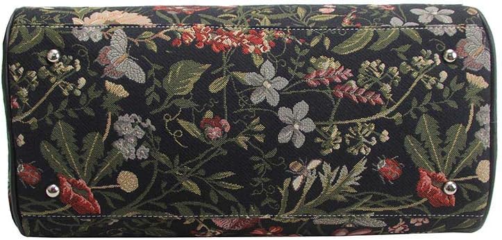 Signare Tapestry Duffle Bag Overnight Bags Weekend Bag for Women with Garden Flower and Creatures (TRAV-MGDBK) - Image 5