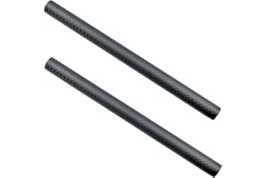 BESTIMEX 15mm Rod Made of Carbon Fiber 8 inches for 15mm Rods Rail Support System,Matte Surface,Pack of 2(8 inches/20cm)
