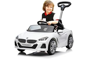 Voupou Push Ride-on Car for Toddlers 1-5,Official Licensed BMW Z4 Toddler Push Car with Adjustable Push Rod/Horn Music/Silent Wheel, Push Car for Baby Birthday Gift