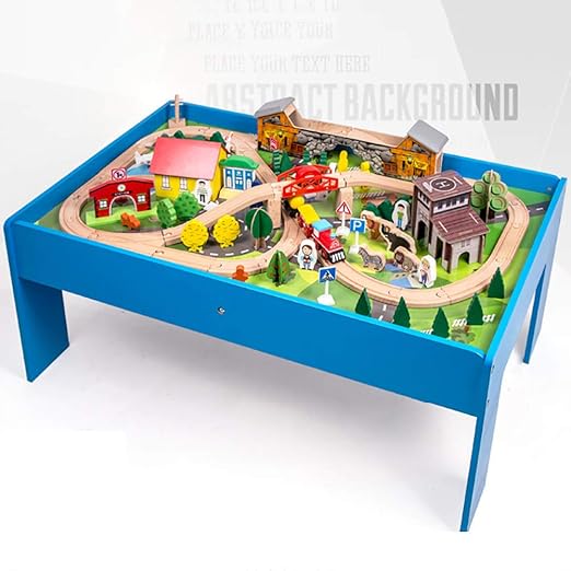 kids train track table
