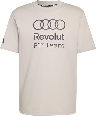 Hombre Audi Revolut Formula One Team DNA Graphic Shirt, Chalk Pearl, XL