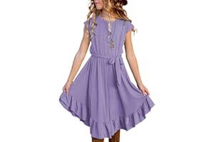 blibean Tween Girl Fashion Swing Dress Boho A-line Dresses 4-13 Years