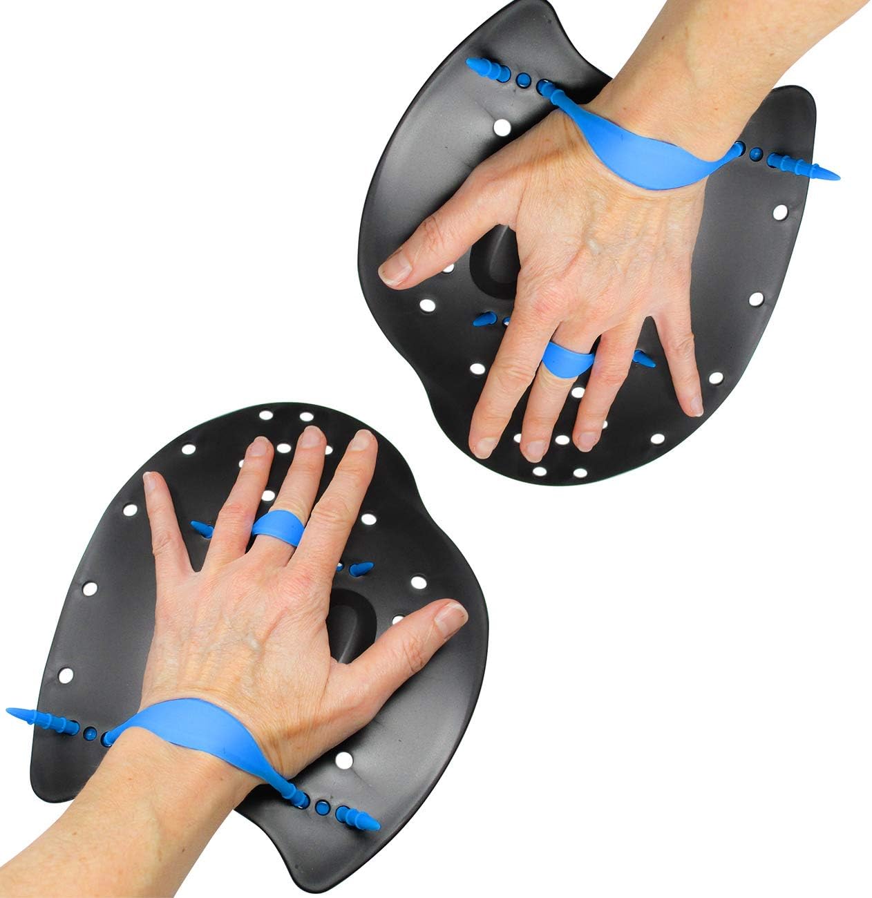 Trademark Innovations Hand Paddle Fins for Swim Training (Set of 2) : Sports & Outdoors