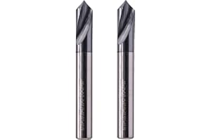 SEFHLI Solid Carbide Spotting Drill(2Pcs, 5/16" Spot Drill) - AlTiN Coated, 2 Flute, 90 Degree, 5/16" Shank, 13/16" Flute Length, 2-1/2" Overall Length for Milling Alloy Steel, Hardened Steel, Iron, Copper