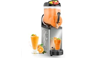 SOZT 12L Commercial Slushy Machine - Stainless Steel Smoothie Frozen Drink Maker & Margarita Machine for Cocktails, Juices, and Alcohol Beverages - Perfect for Bars, Cafés, and Restaurants