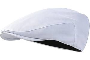 STARANCE Men's Cotton Ivy Gatsby Newsboy Hat Summer Driving Scally Cap Thin