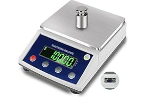 HOCHOICE Hochice High Precision Lab Gram Counting Scale Scientific Analytical Laboratory Balance Digital Electronic Scale Jewelry Scales 1000gx0.01g Accurate with RS232 Port