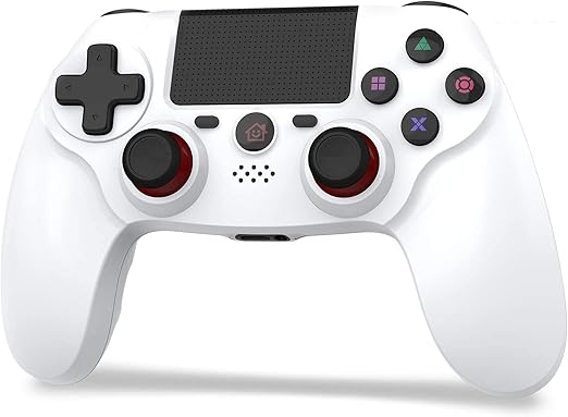 Amazon 21 Fps改良 Joysky Ps4 コントローラー Fps用 無線 最新バージョン Bluetooth リンク遅延なし 600mah ジャイロセンサー機能 イヤホンジャック ゲームパット 搭載 高耐久ボタン 二重振動 日本語取扱説明書 Ps3 コントローラー White ゲーム機本体