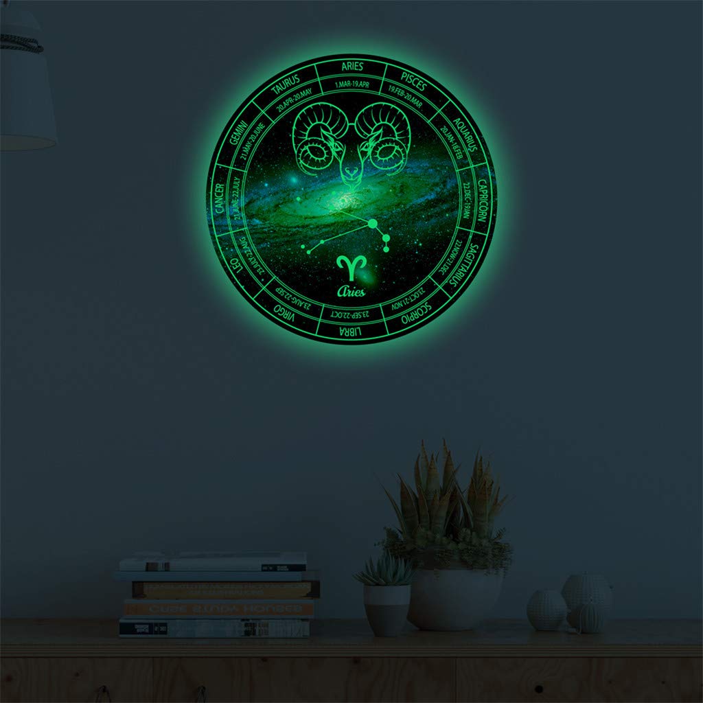 YWLINK Etiqueta De La Pared Doce Constelaciones Luminoso Etiqueta ...