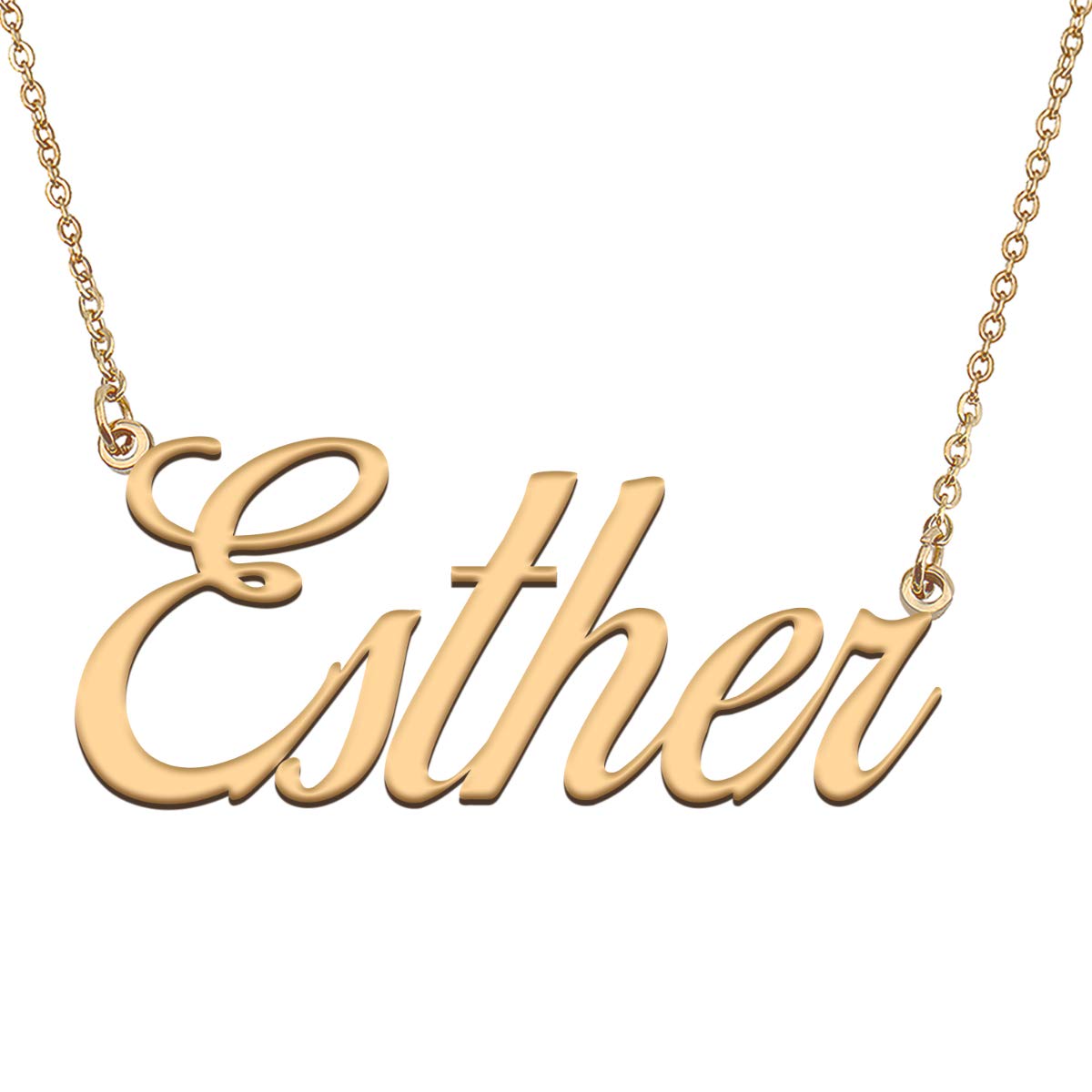 HUAN XUN Customized Custom Simple Any Name Necklace