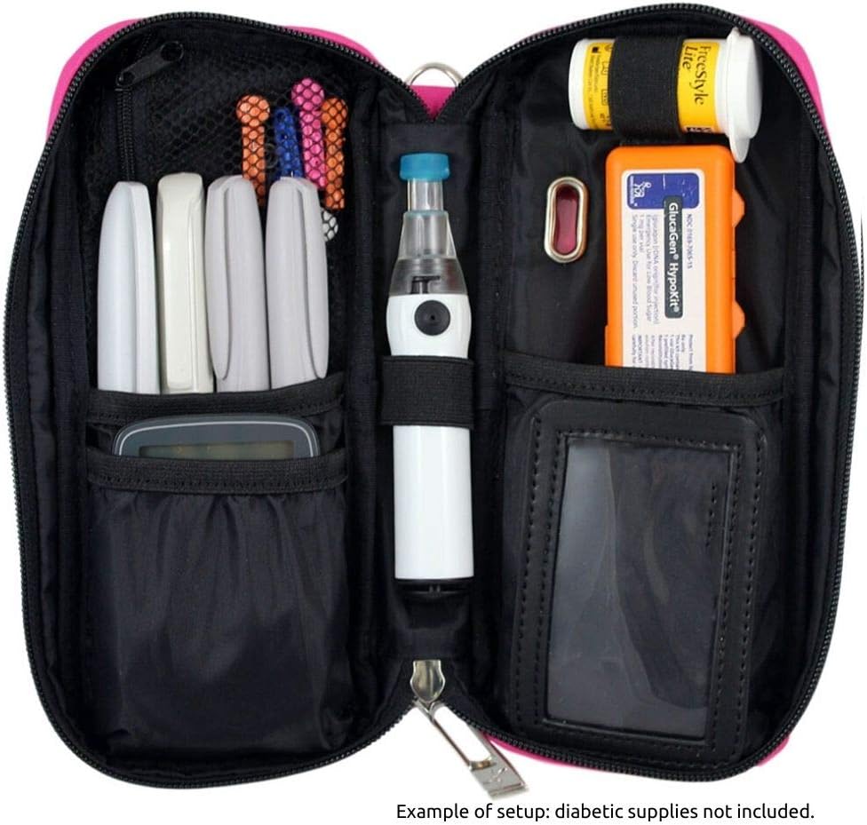 Sugar Medical Carry- Sugar Medical Carry- All Diabetes Supply Case - Fits Insulin Pen, Glucose Meter, Glucagon and Diabetes Supplies(Madison): Health & Personal Care
