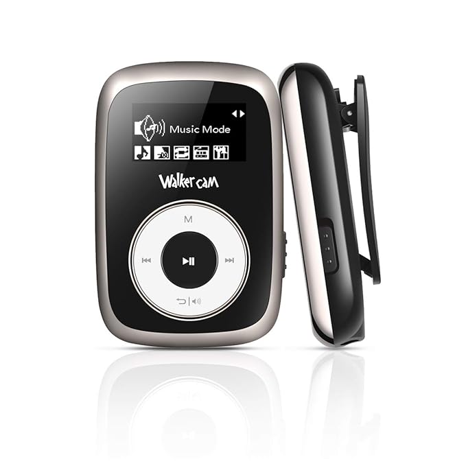 title=Walkercam M2 Clip Lettore MP3 con Radio FM, Lettore Musicale da 8 GB per Corsa,