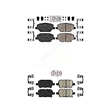 AmeriBRAKES Front Rear Ceramic Disc Brake Pads Kit