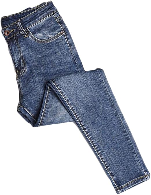 Amazon ジュンィ レディース スキニーパンツ 秋冬 デニム パンツ ストレート ジーンズ ハイウエスト ズボン 美脚 大きいサイズ ジーンズ 通販