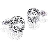 Amy & Annette Sterling Silver Stud Earrings for Women - Post Earrings for Women, 925 Sterling Silver Earrings