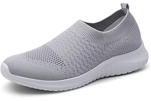 TIOSEBON Men's Slip On Walking Shoes Knit Mesh Tennis Sneaker