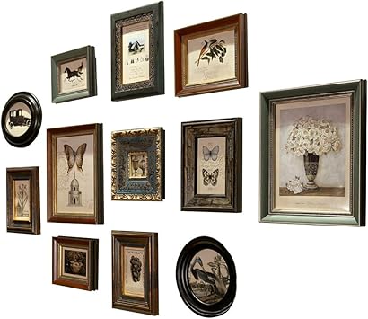 Amazon De Vintage Holz Bilderrahmen Fotorahmen Collagen Fur Family Wand Bilder Set Mehrere