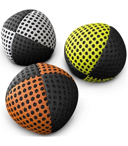 Lot de 4 balles de jonglage lavables pour débutants, balles de jonglage douces et faciles à jongler de 100 g chacune pour adultes