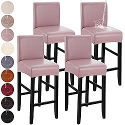 YISUN Bar Stool Covers, Stretch Waterproof PU Bar