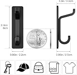 pickpiff Self Adhesive Hooks 6KG, 4 Pack Heavy Duty No-Nail Door Hooks Black view 5