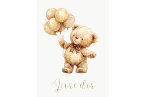 Livre d'Or: COUVERTURE RIGIDE | Livre d'or Beige pour Enfant, Bébé, Garçon, Fille, Mixte, Baptême, Anniversaire, Fête prénata