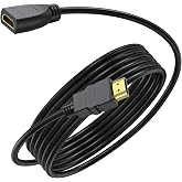 4K HDMI Extension Cable 6 FT, Shielded HDMI 2.0 Extender CL3 Rated Cord 6FT | HDMI CL3 Rated Male to Female 4K,1080P@144Hz,ARC,HDR for Fire TV Stick/Roku/Blu-Ray/Laptop/PS5/PS4/Switch,Projector,Computer