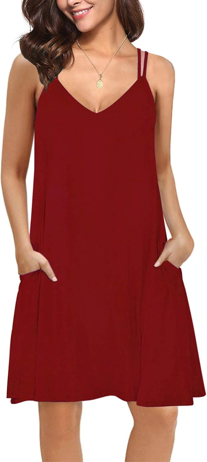 Moyabo Women's Adjustable Spaghetti Strap Sleeveless Summer Beach Cover