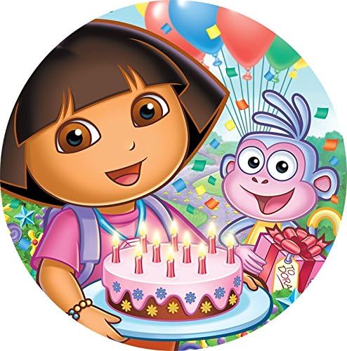 Dora the Explorer Edible Image Diego Nick Jr Photo Sugar Frosting Icing Cake Topper Sheet Birthday Party - 8" ROUND - 10513