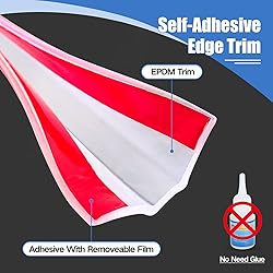 Clear Rubber Edge Trim, Self-Adhesive Clear Rubber