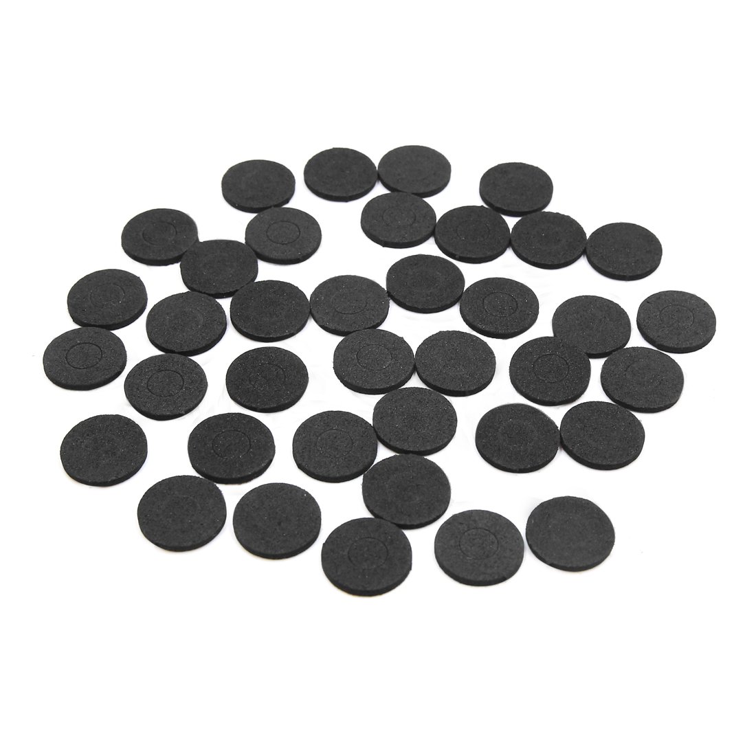 sourcing map 40pcs Black Sponge Shockproof Car Rivet Flat Washer Insulation Gasket Ring