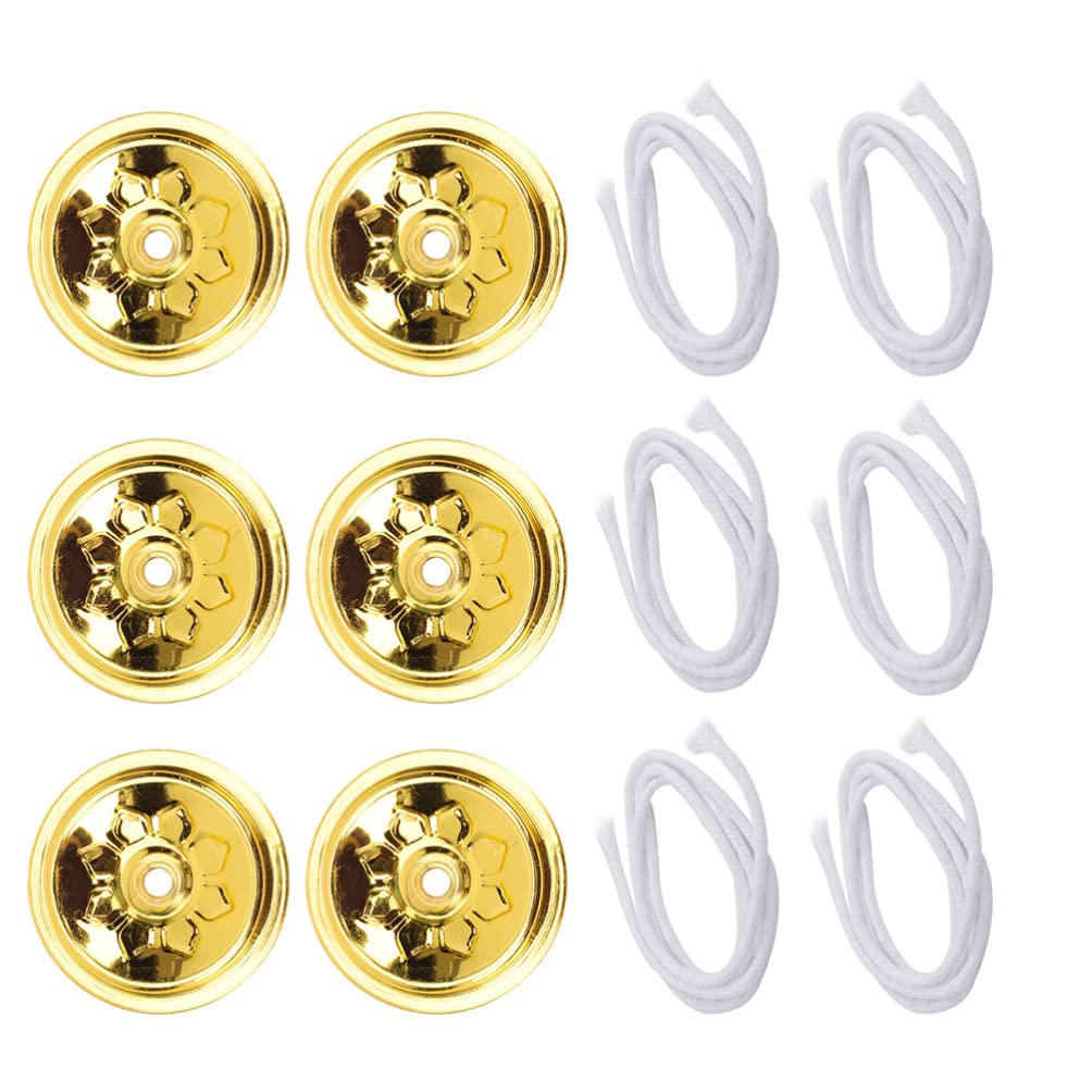 Floating Wicks for Oil Lamps: 20CM Fiber Wicks Round Lotus Pattern Oil Candle Disc Holders for Oil Cups Butter Lamp