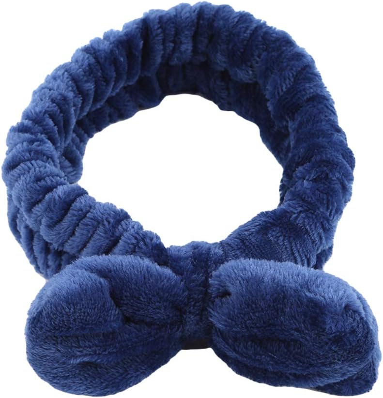 YunzeeShower Headband Home Washing Face Elastic Hair Band Bathroom Makeup Headwrap Soft Comfort Absorbent Beauty Headband,Color