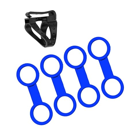 MagiDeal 4 Stück Schnorchelhalter Doppelring Silikon Schnorchelhalter Ringe + Schnorchelhalter Tauchen Schnorcheln Silikon Sc