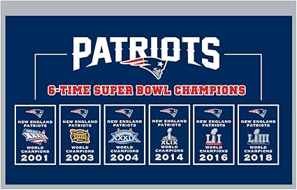 Nfl 55019 New England Patriots Rafter Raiser Banner One Size White Wall Banners Amazon Canada