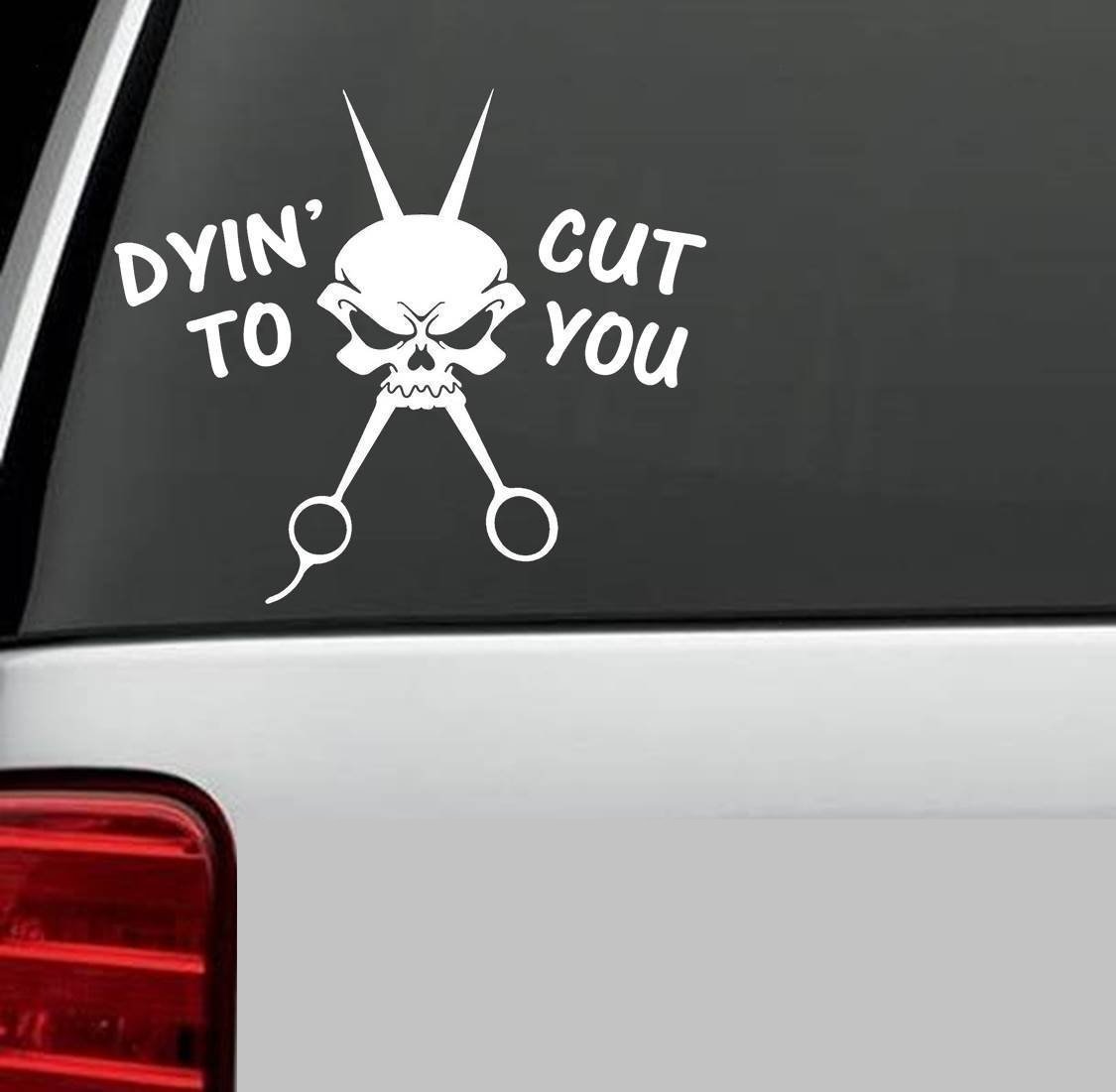 Amazon Com Hair Stylist Hair Dresser Salon Skull Scissors Decal