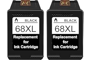 NanCxin 68XL Black Ink Cartridge Replacement for HP Ink 68 68e Printers Compatible with HP Envy 6100e 6152e 6155e 6500e 6552e