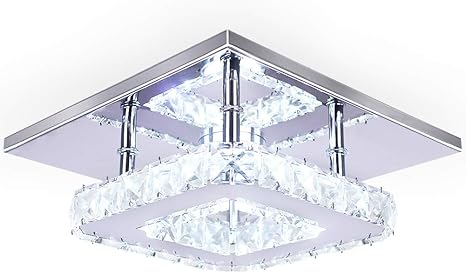Dixun Modern Crystal Chandelier 7 9 Inches Led Ceiling Light Mini