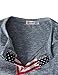 H2H Men's American Flag Henley Short Sleeve T shirts BLUE US L/Asia XL (CMTTS0172)