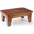 CONSDAN Step Stool for Bed - USA Grown Oak, Wooden for Adults and Seniors, 6.5" High, Non-Slip Mat, No Assembly Needed, Solid Wood, Chocolate Color