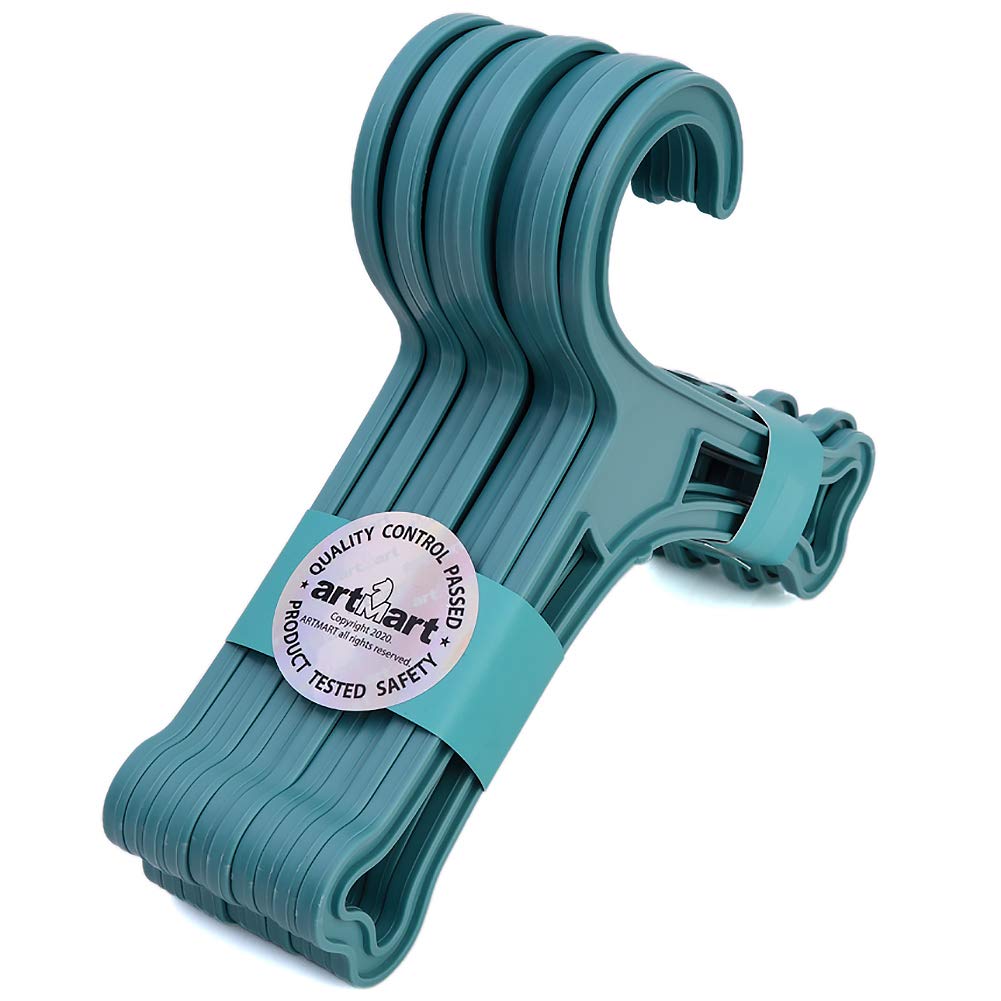 ARTMART Dog Bone Shaped Puppy Cat Kitten Small Pet Clothes Plastic Hanger Pink or Blue Pack of 10 (Blue)