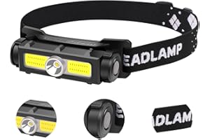 PINSAI Rechargeable Headlamp, Super Bright Head Lamp for Head, LED Flashlight Headlight, Waterproof Adjustable Head Lights for Adults, Camping, Running, Fishing, Hiking