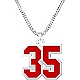 CaJoYo Number Necklace 0-99 Baseball Athletes Jersey Number Sports Charm Pendant Inspiration Jewelry Stainless Steel