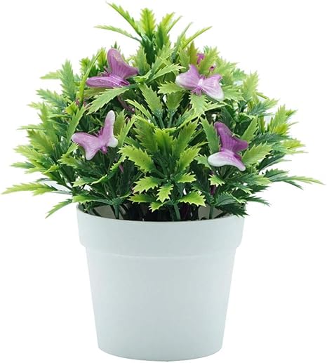 Amazon Litymitzromq フェイク鉢植え植物 人工盆栽 1点 造花 ミニアスケープ 写真小道具 結婚式 ホームデスク 盆栽装飾 卓上 禅 風水 植物 装飾 パープル 1877znj2x4mhp 造花 オンライン通販