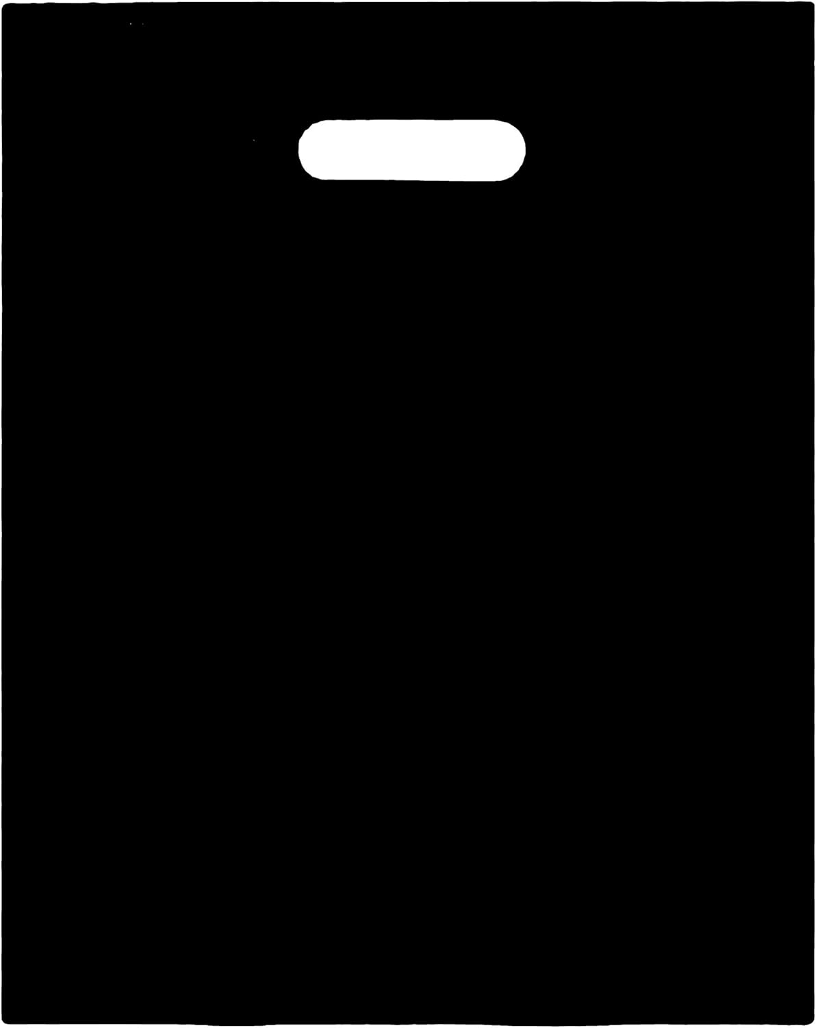 BLACK PLASTIC MERCHANDISE STORE BAGS, different sizes 9