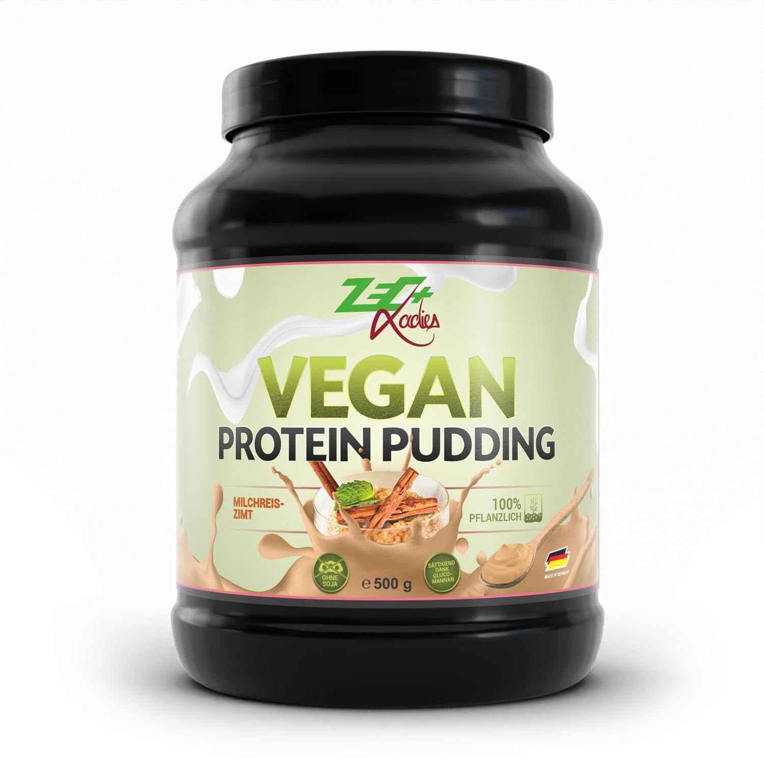 Zec+ Ladies Vegan Protein Pudding, Milky Rice Cinnamon, 500 g