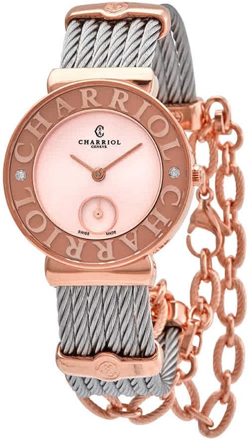 St. Tropez Quartz Diamond Light Pink Dial Ladies Watch ST30PCD2.560.032