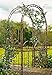 Garden Arbor Archway Dark Bronze Finished Iron Patio Arbor WITH Gate Elegant & Stylish Perfect for Weddings, Ceremonies, & Outdoor Venues Looks Great in Lawns, Yards, and Patios