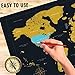 europe america map scratch off gold map scrape-off earth wall poster journal log stylish memory keeper for traveller